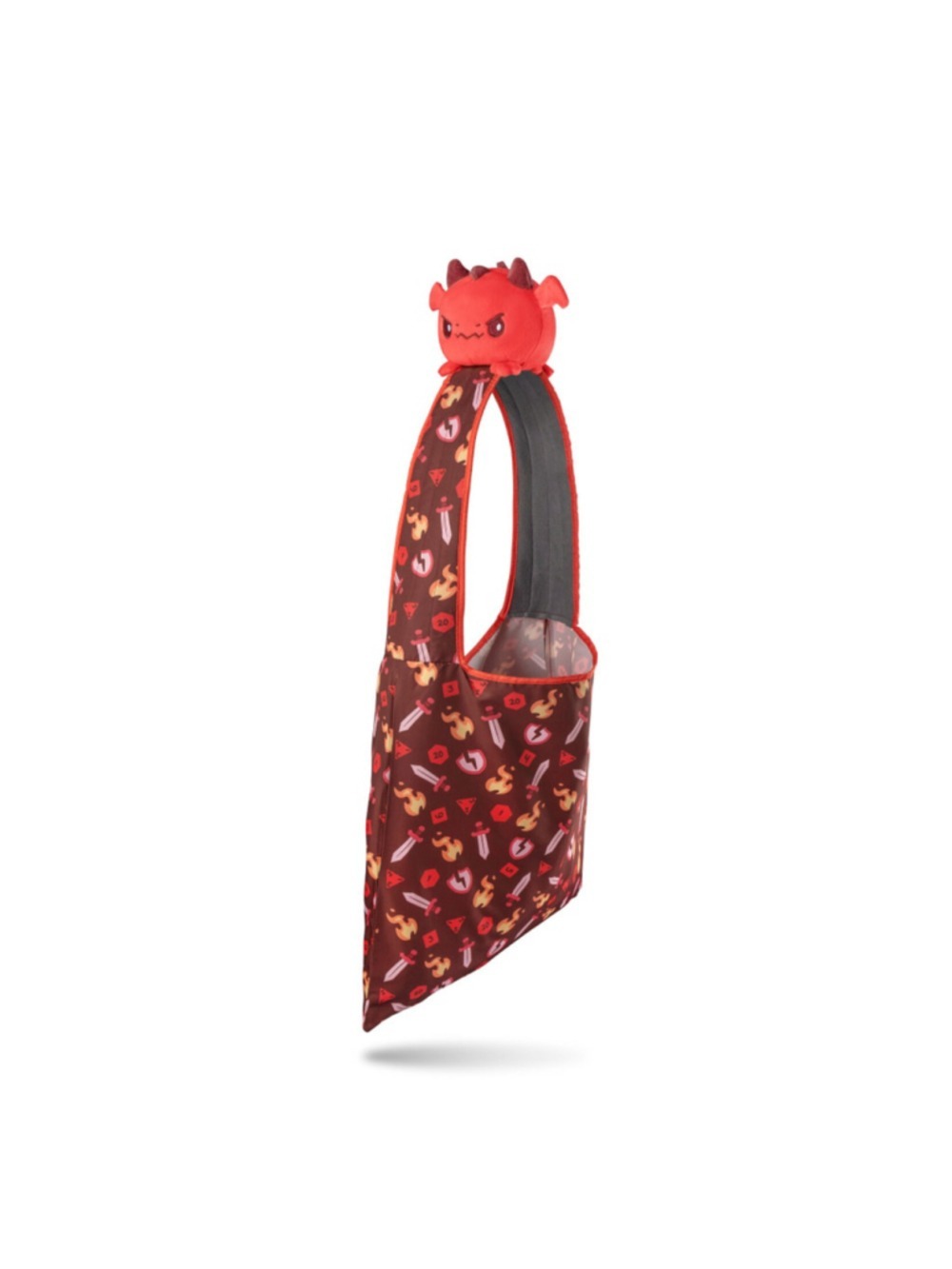 TeeTurtle Plushiverse Rainbow Pride Unicorn and Devil Cat Flame Plushie Tote Bag
